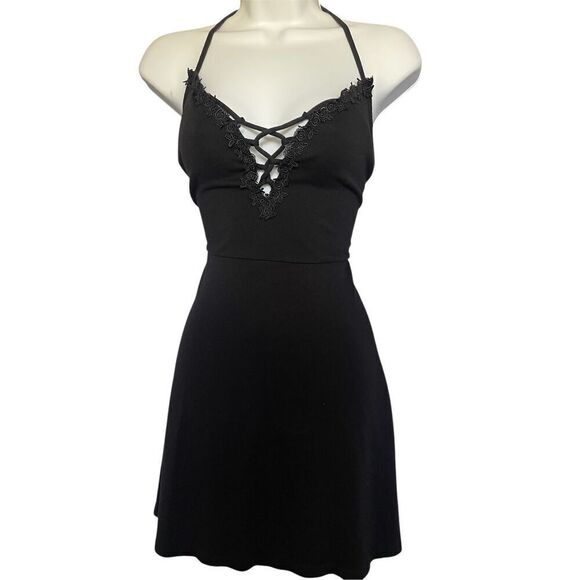 Divided Lace Up Tank Dress - Picture 1 of 4